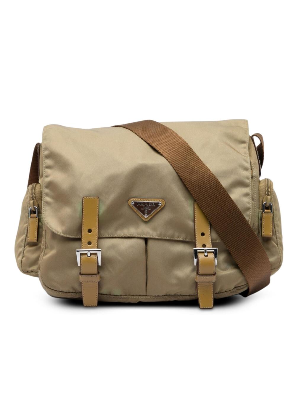 Prada Tessuto Double Buckle Messenger #341460P55B